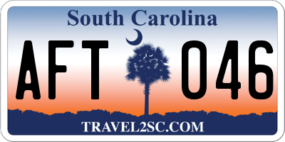 SC license plate AFT046