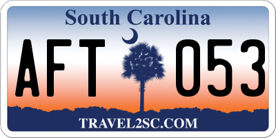 SC license plate AFT053