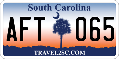 SC license plate AFT065