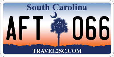 SC license plate AFT066