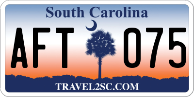 SC license plate AFT075