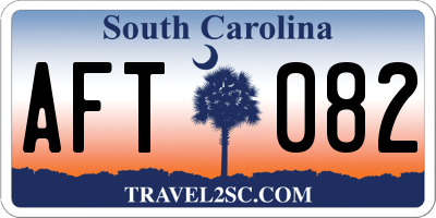 SC license plate AFT082