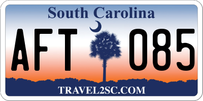 SC license plate AFT085
