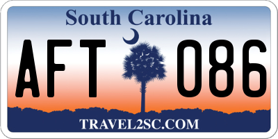SC license plate AFT086