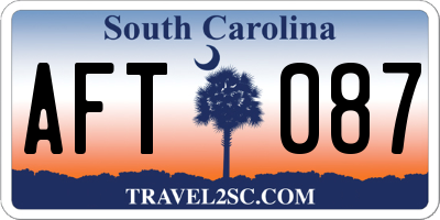 SC license plate AFT087