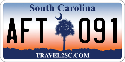 SC license plate AFT091