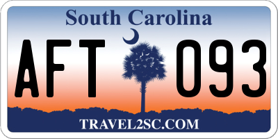 SC license plate AFT093