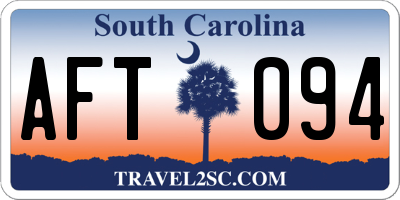 SC license plate AFT094