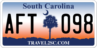 SC license plate AFT098