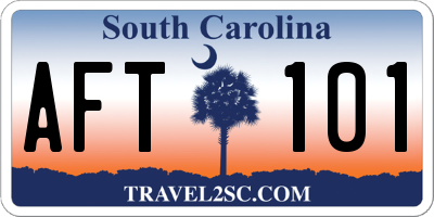 SC license plate AFT101