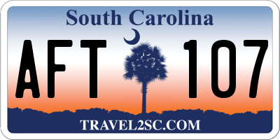SC license plate AFT107