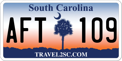 SC license plate AFT109