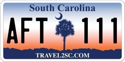 SC license plate AFT111