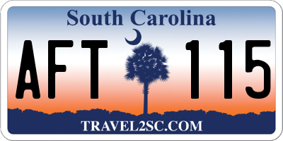 SC license plate AFT115