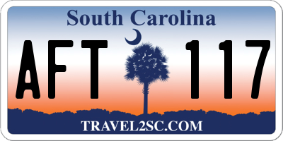 SC license plate AFT117