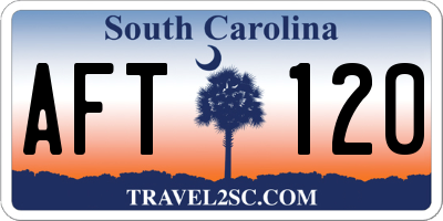SC license plate AFT120