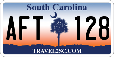 SC license plate AFT128