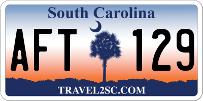 SC license plate AFT129