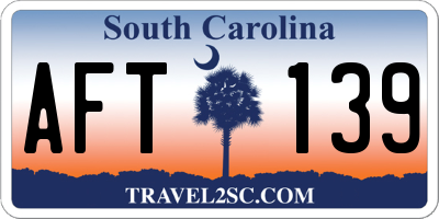 SC license plate AFT139