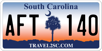 SC license plate AFT140