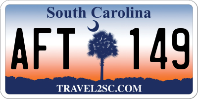 SC license plate AFT149