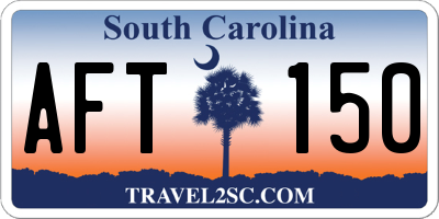 SC license plate AFT150