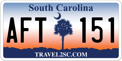 SC license plate AFT151