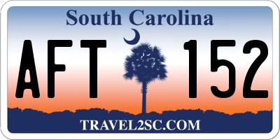 SC license plate AFT152
