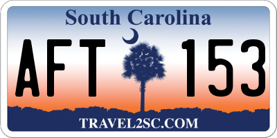 SC license plate AFT153