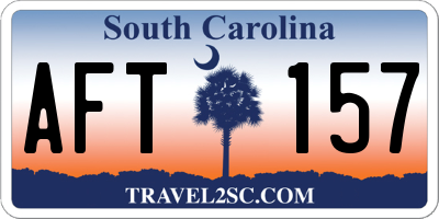 SC license plate AFT157
