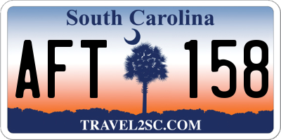 SC license plate AFT158