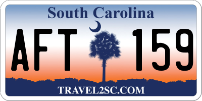 SC license plate AFT159