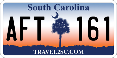 SC license plate AFT161