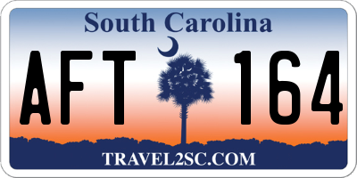 SC license plate AFT164