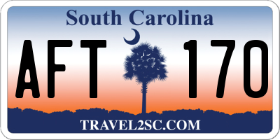SC license plate AFT170