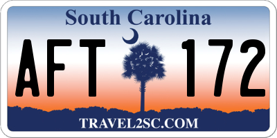 SC license plate AFT172
