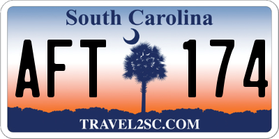 SC license plate AFT174