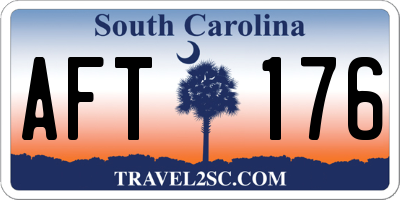SC license plate AFT176