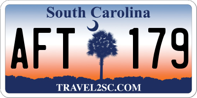 SC license plate AFT179