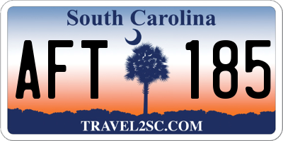 SC license plate AFT185