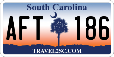 SC license plate AFT186