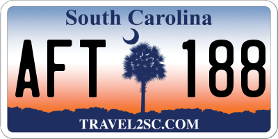 SC license plate AFT188