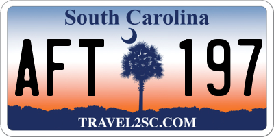 SC license plate AFT197