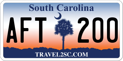 SC license plate AFT200