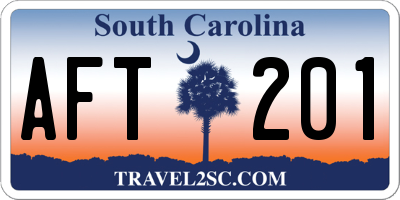 SC license plate AFT201