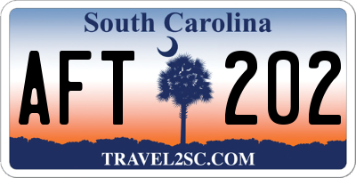 SC license plate AFT202
