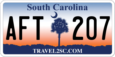 SC license plate AFT207