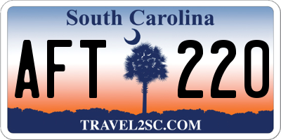 SC license plate AFT220