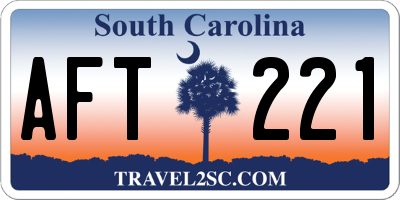 SC license plate AFT221