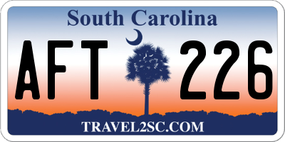 SC license plate AFT226